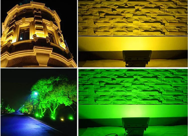 10w led rgb户外ip66防水便携式泛光灯遥控车道景观通道草坪花园灯