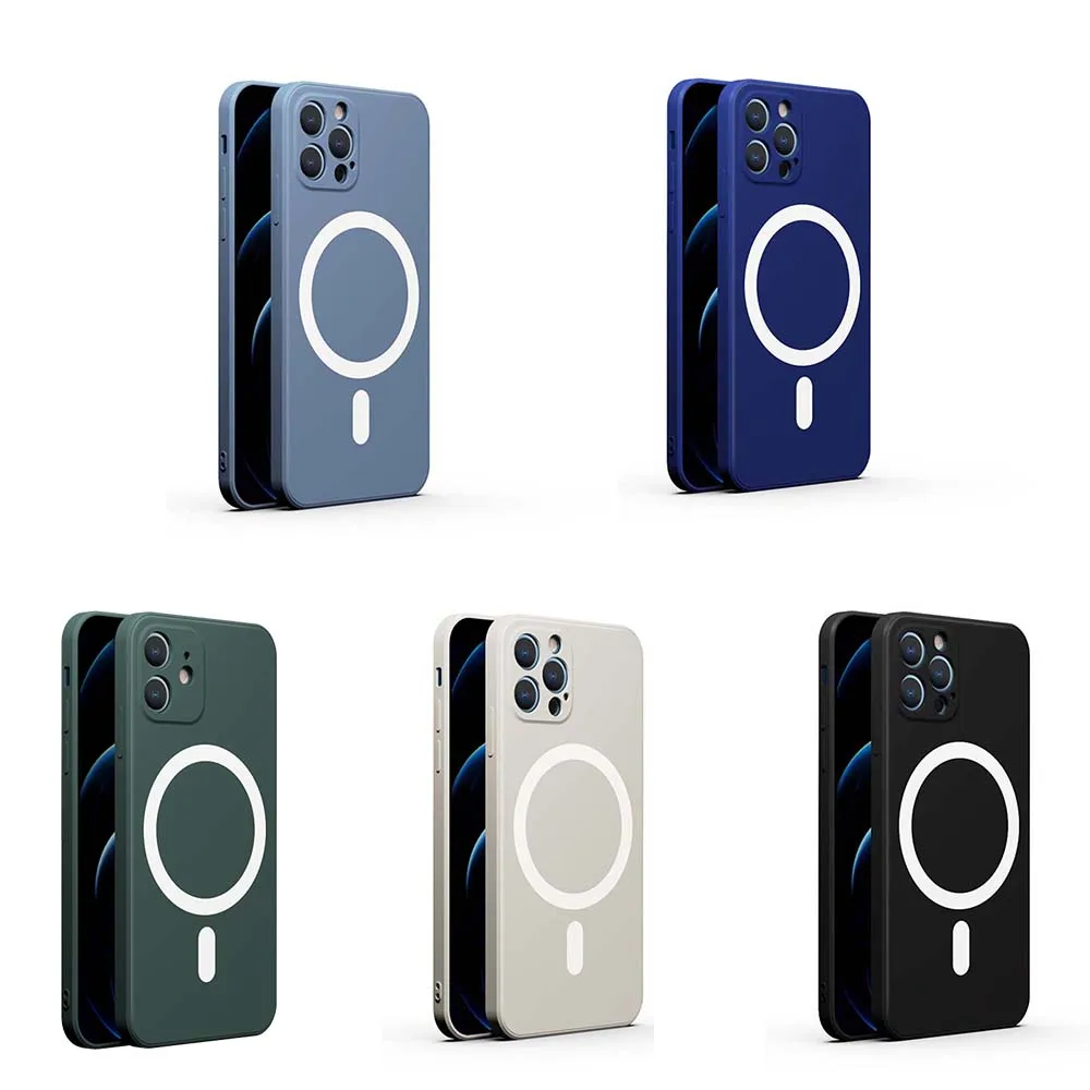 

Mobile Back Cover Cell Silicone MagSafe Charger Magnetic TPU Phone Case For iphone 12 Pro Max 12pro MagSafe Case