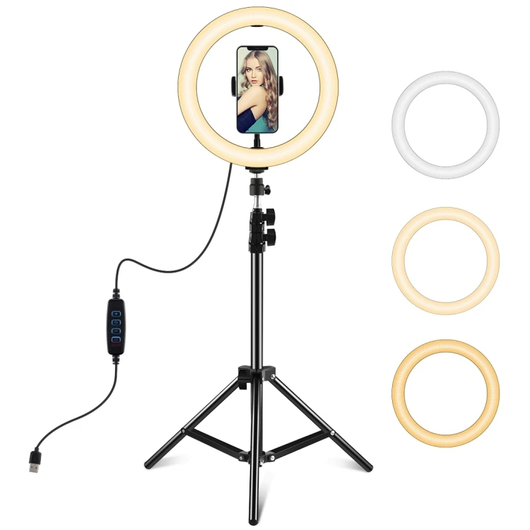 

PULUZ 10.2 inch LED Youtube Ring Light with 1.1m Tripod Mount Vlogging Video Light Live Broadcast Kits