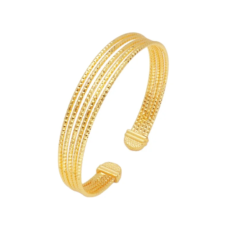 

JSZ-18 line design bride gold bangle cuff jewelry dubai gold plated jewelry bangles