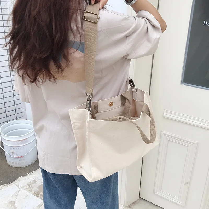 2019 New High-capacity,Minimalist,One-shoulder Canvas Bag,Simple Hand ...