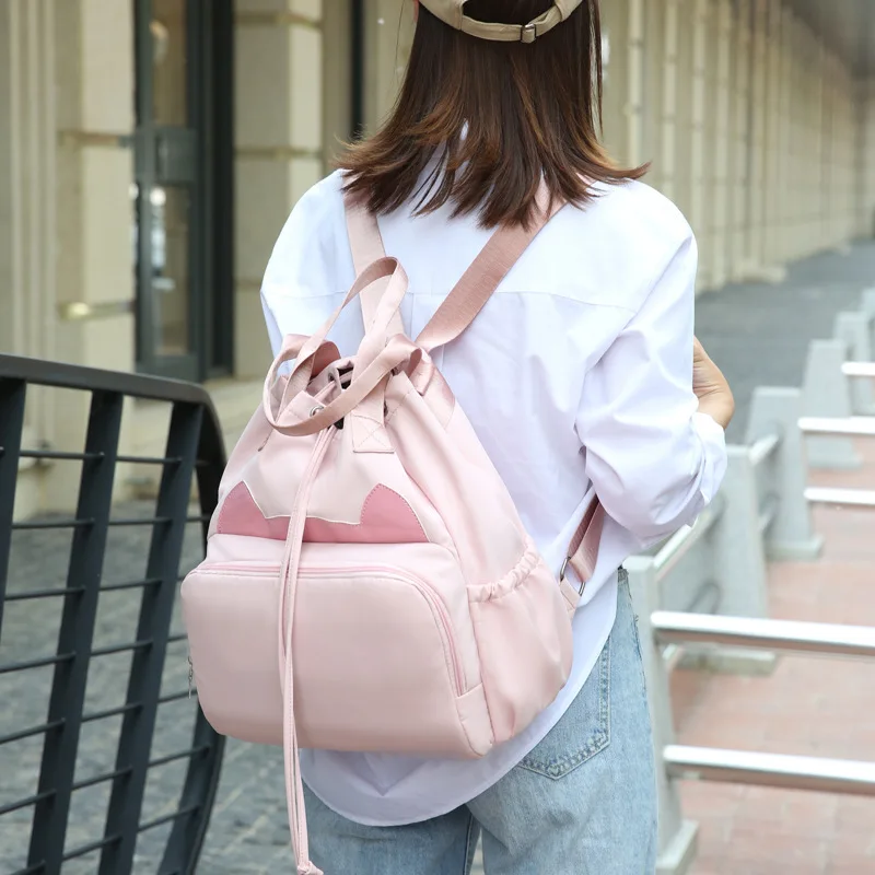 

Fashion Multifunctional Waterproof Cartoon Cute Mommy Bag Backpack Nappy Travel Storage Adjustable Diaper Bag, Green, black, pink