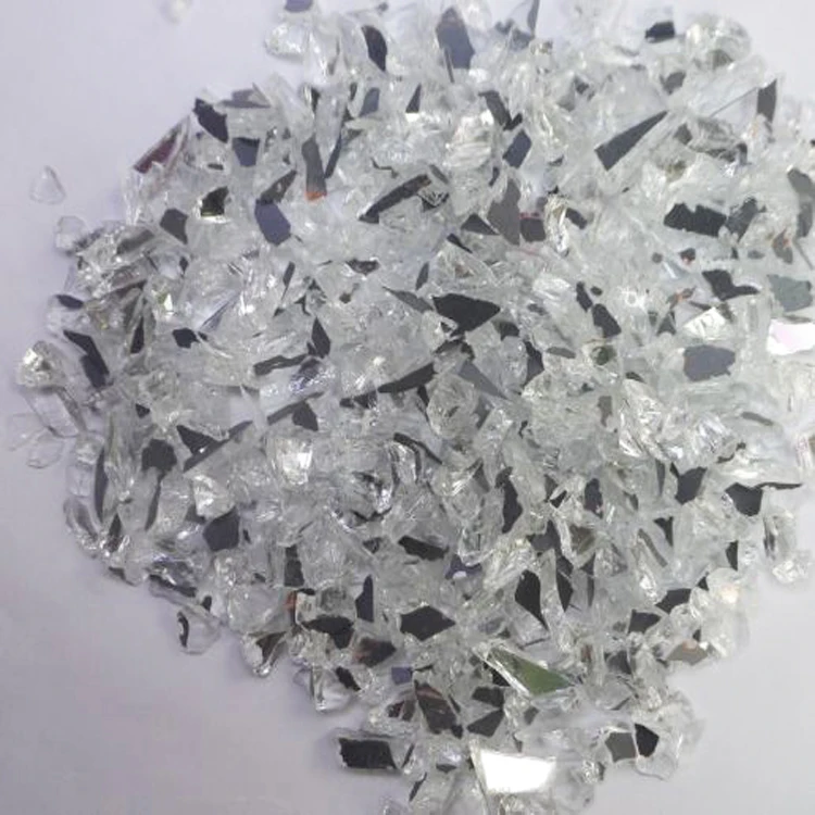 Free Sample One Side Mirror Crushed Glass Chips For Terrazzo