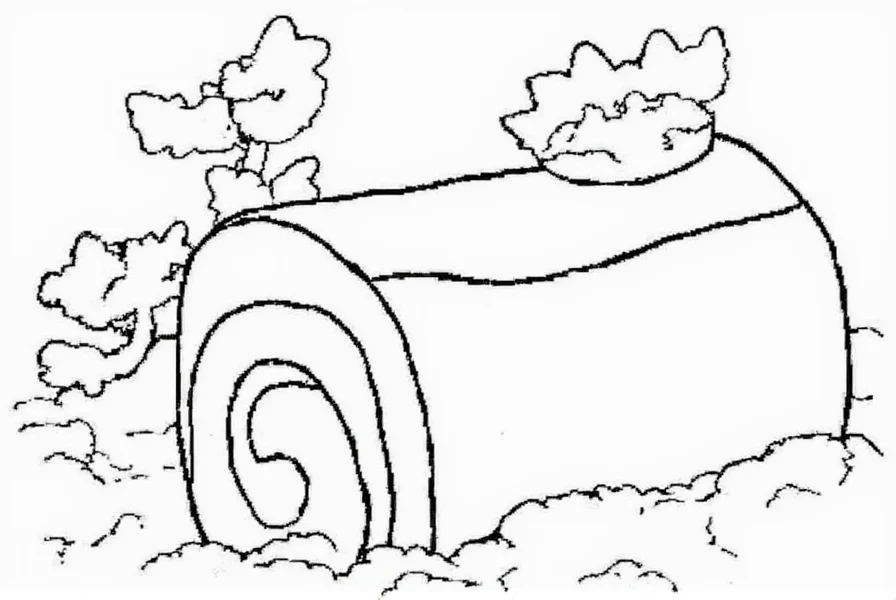 Detailed cinnamon roll Hello Kitty coloring page for older children with intricate patterns and background elements