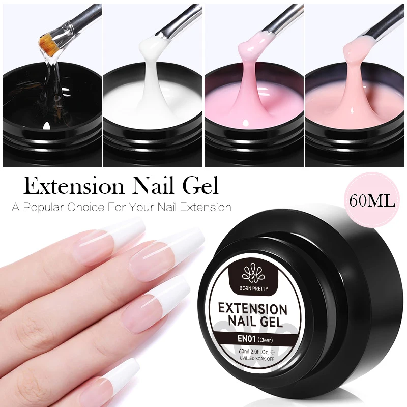 

BORN PRETTY 60g Fast Cure Nail Extension UV Hard Gel Thick Camouflage Color Nail Art Jelly Gel Nail Builder