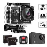 

Amazon hot selling 16MP 4K WiFi Waterproof action camera with 2 Rechargeable Batteries and Helmet Accessories Kit