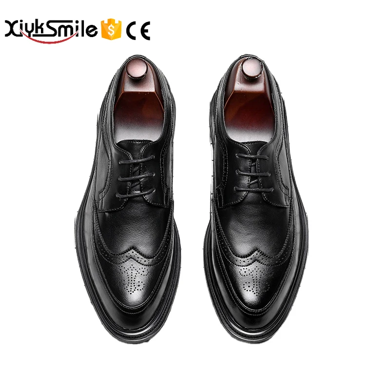 

All-match retro British style brogue carved business casual men's formal shoes