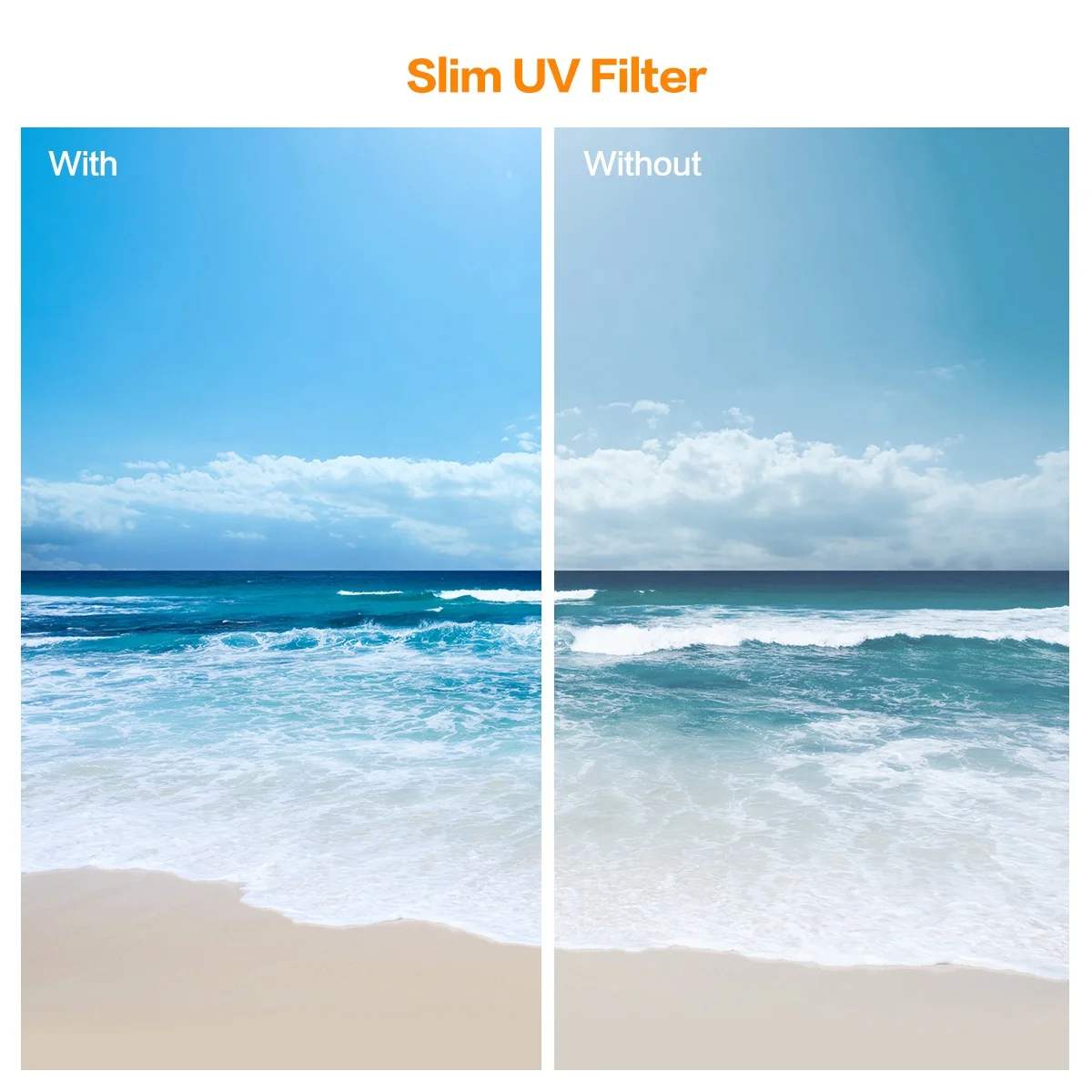 
72mm Filter Uv K&F Concept Slim Multilayer green film MC UV filter optical glass Camera filter 