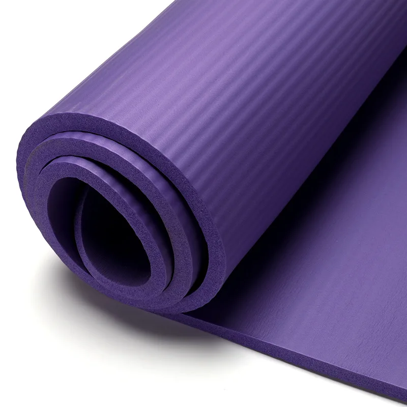 

Wholesale durable soft NBR yoga mat multi-functional thickening fitness anti-skid yoga mat, 6 color