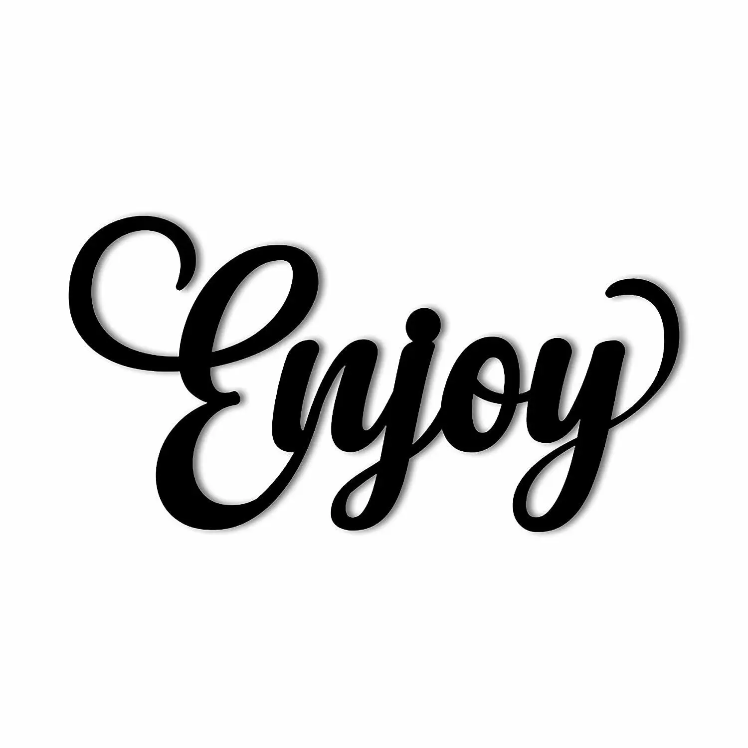 

Enjoy Home Decor Decorative Accent Metal Art Wall Sign, Black