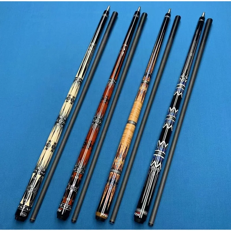 

Real carbon fiber Top quality 12.5-12.75mm tip 1/2 Pool Billiard cue In Hot Sale