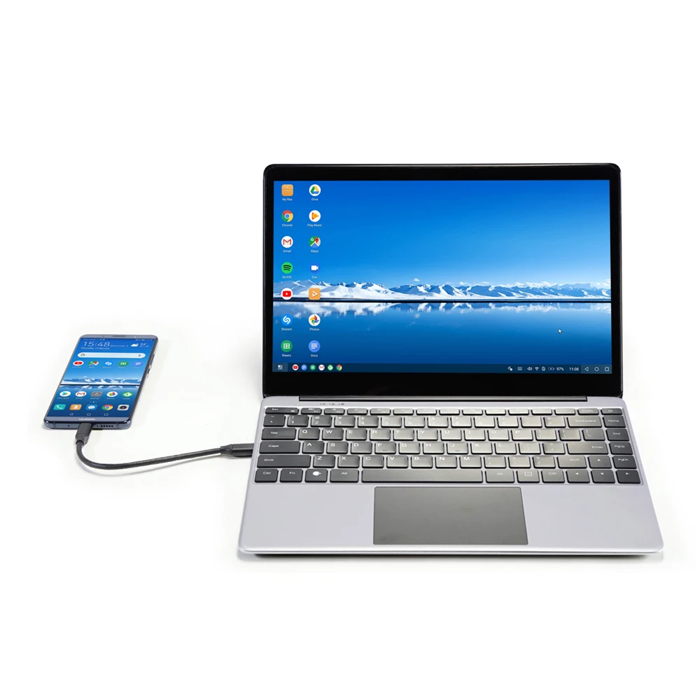 

13.3inch laptop style usb c dock monitor for samsung huawei smart phones and development board, change mobile to pc