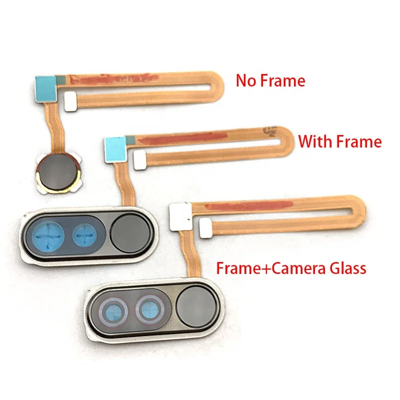

Menu Home Button Touch ID Fingerprint Sensor Flex Cable With Frame And Camera Glass Replacement Parts For Xiaomi PocoPhone F1