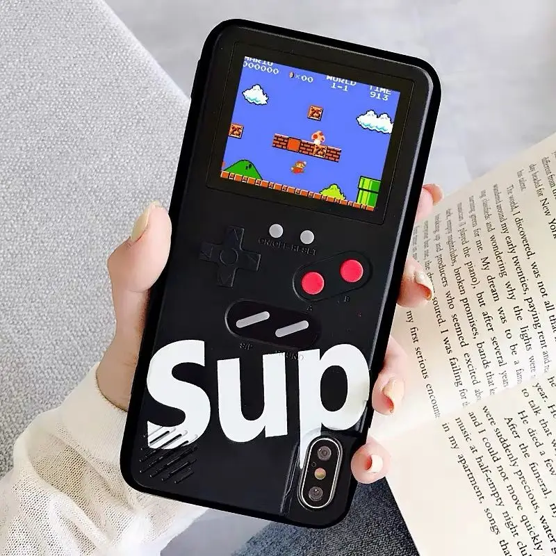 

18 Styles Playable Gameboy Phone Case 36 Video Games Color Display For iPhone Protection Cover Creative Phone Accessories Gift