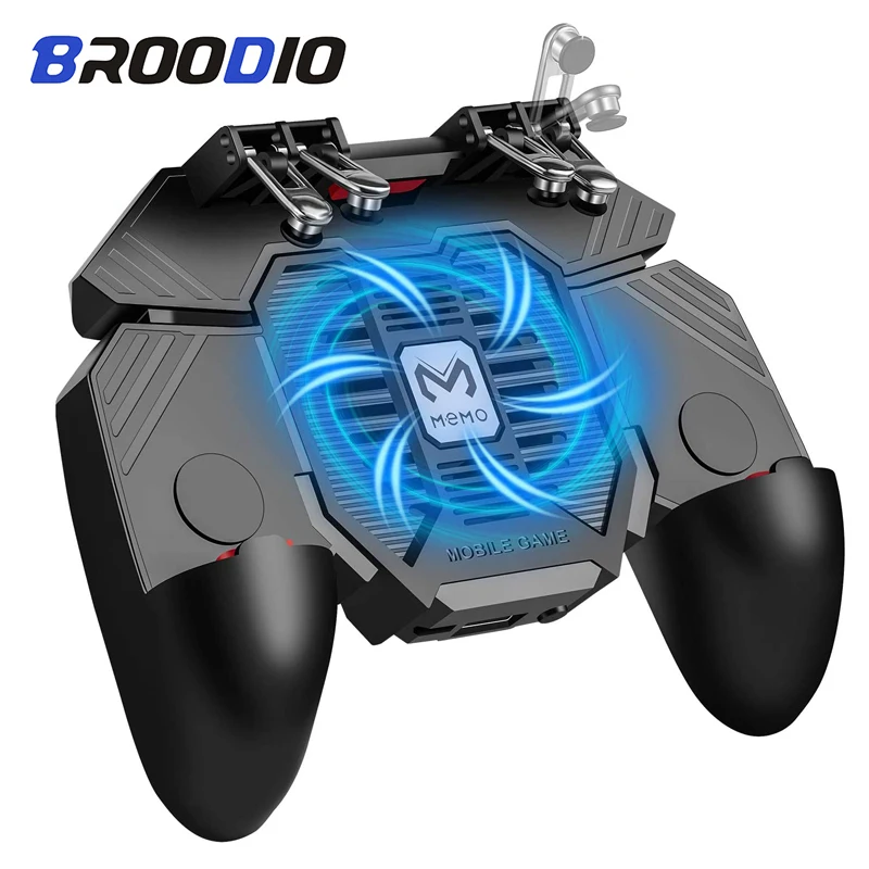 

AK77 Six Finger Gamepad For iPhone Android PUBG Mobile Controller L1 R1 Shooter Triggers Joystick 4000mah