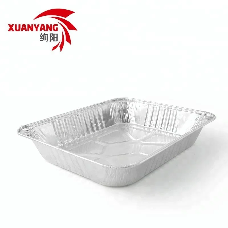 
disposable aluminium foil bbq grill pan half size medium aluminum foil container 