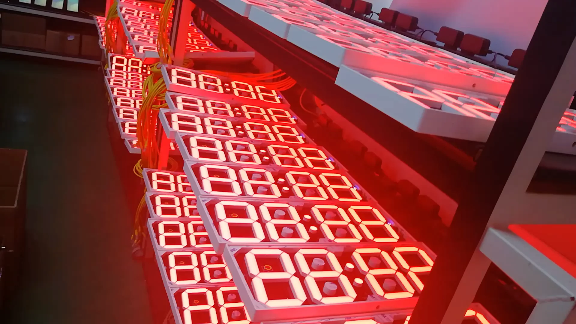 Wall Mounted Warehouse Digital Wall Clocks With Wifi For Network