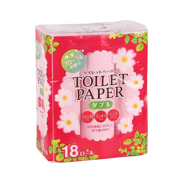 

China Supplier Factory Price Free Sample Pink Recycle Soft 2Ply Toilet Paper Bathroom Tissue, White