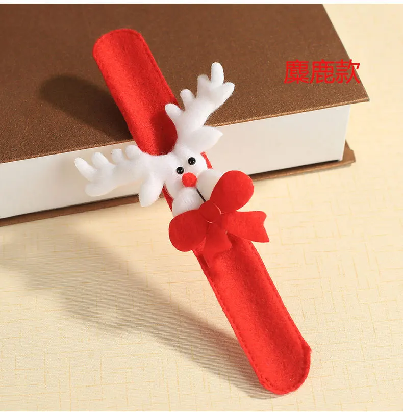2020 Christmas Cheap Gift Santa Slap Wristband Elks Snowman Bear Decoration