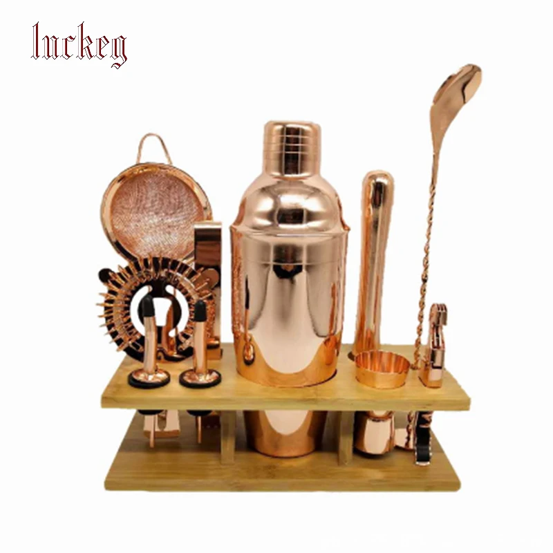 

2021 hot sell stainless steel Rose gold audio wine mixer set