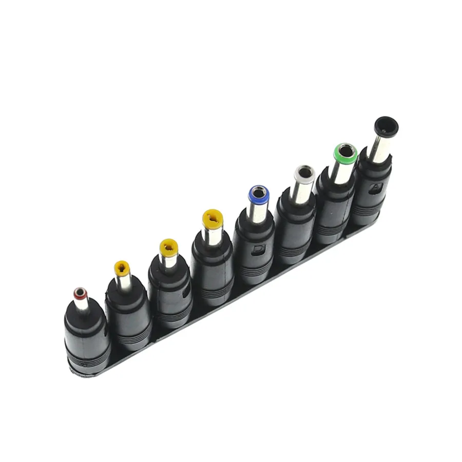 

8pcs DC 5.5X 2.1MM female jack plug adapter Connectors to 6.3 6.0 5.5 4.8 4.0 3.5mm 2.5 2.1 1.7 1.35mm Male Tips power adaptor