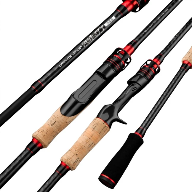 

SNEDA 2 Tips M ML Spinning Casting Fishing Rod Carbon Fiber 2 Pieces 1.8M 2.1M 2.4M For Trout Fishing