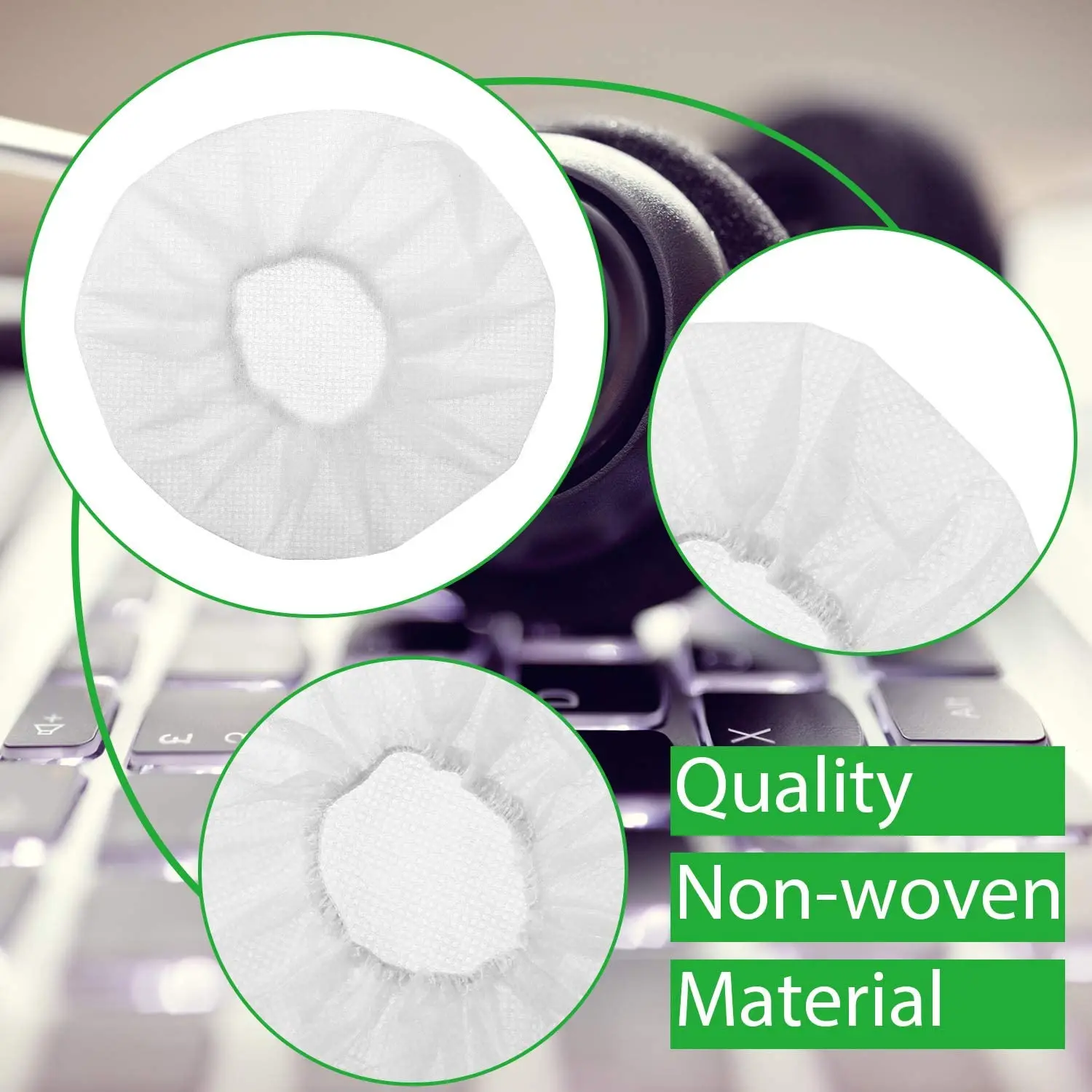 

6cm 8cm 11cm Nonwoven Sanitary Headphone Covers Disposable Nonwoven Headset Earpads Covers white, Bule,white,black