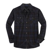 

2020 Ready to Ship Casual Shirts Designs for Men High Quality Long Sleeve Cotton Plaid Corduroy Shirts Men