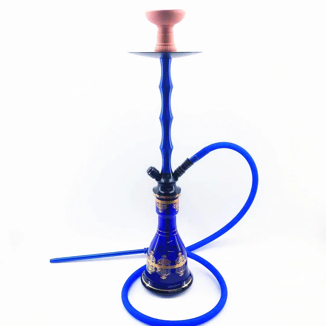 Arabic Style Blue Handmade Shesha Hookah Shisha With Real Gold From Europe Buy Glass Shisha