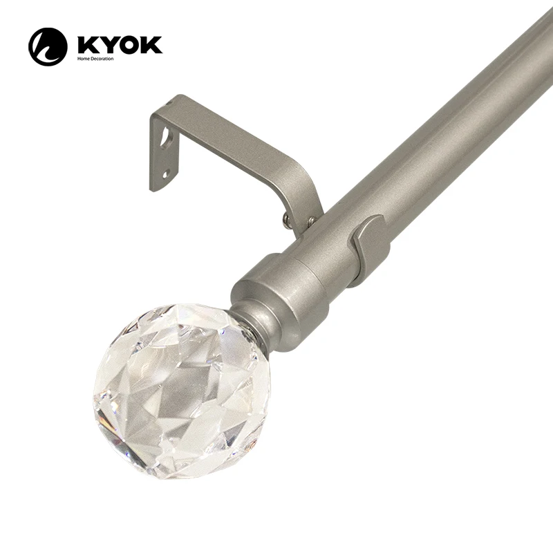 

KYOK douglass crystal aluminum curtain rod, Ab/ac/gp/cp/ss/sn/bk/bks