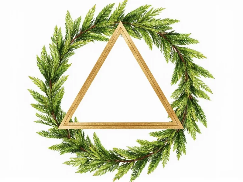 Golden triangle layout diagram for wreath focal points