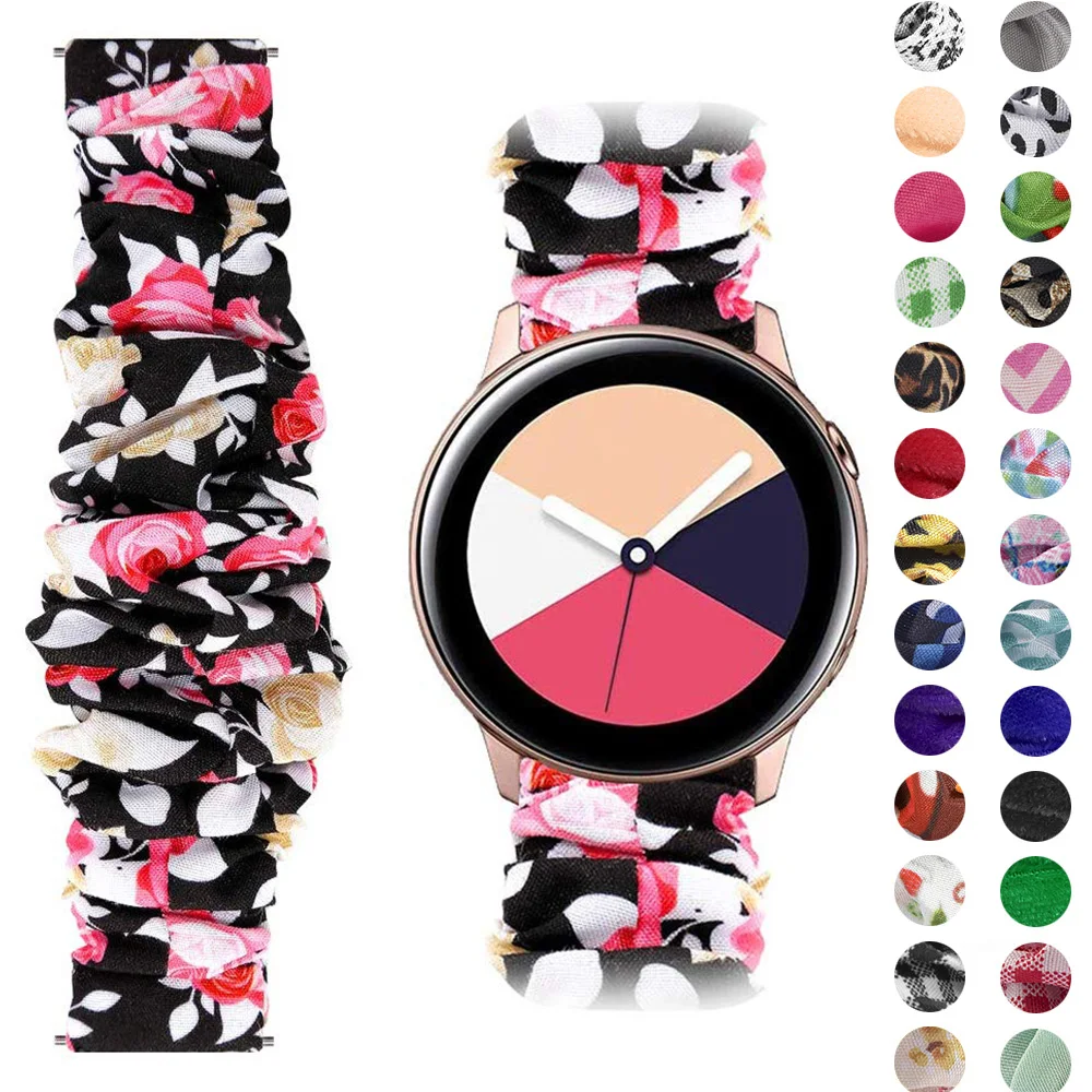 

18mm 20mm Watch Strap for samsung galaxy active 2 S3 watch bands scrunchie for samsung smart watch bands, Optional