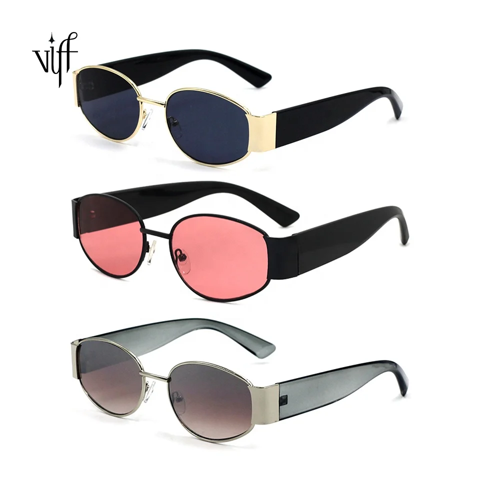 

VIFF HM18679 Sunglasses 2020 Retro Fashion Oval Sun Glasses UV400 Custom Engraved Sunglasses