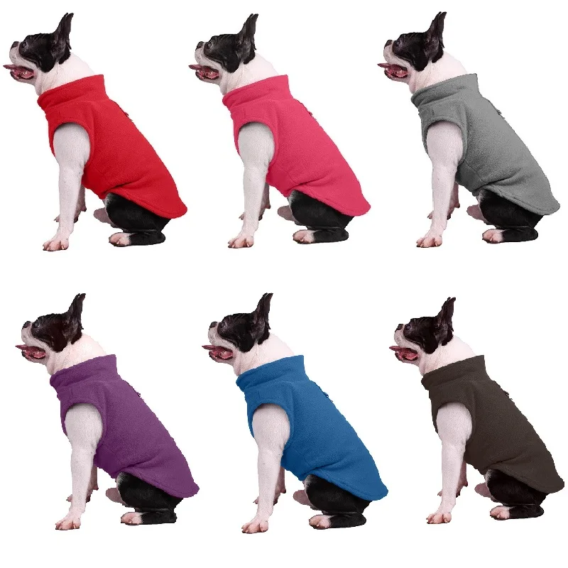 

Wholesale Custom Amazon New Design Personalised Stretch Fleece Pet Dog Clothes Vest