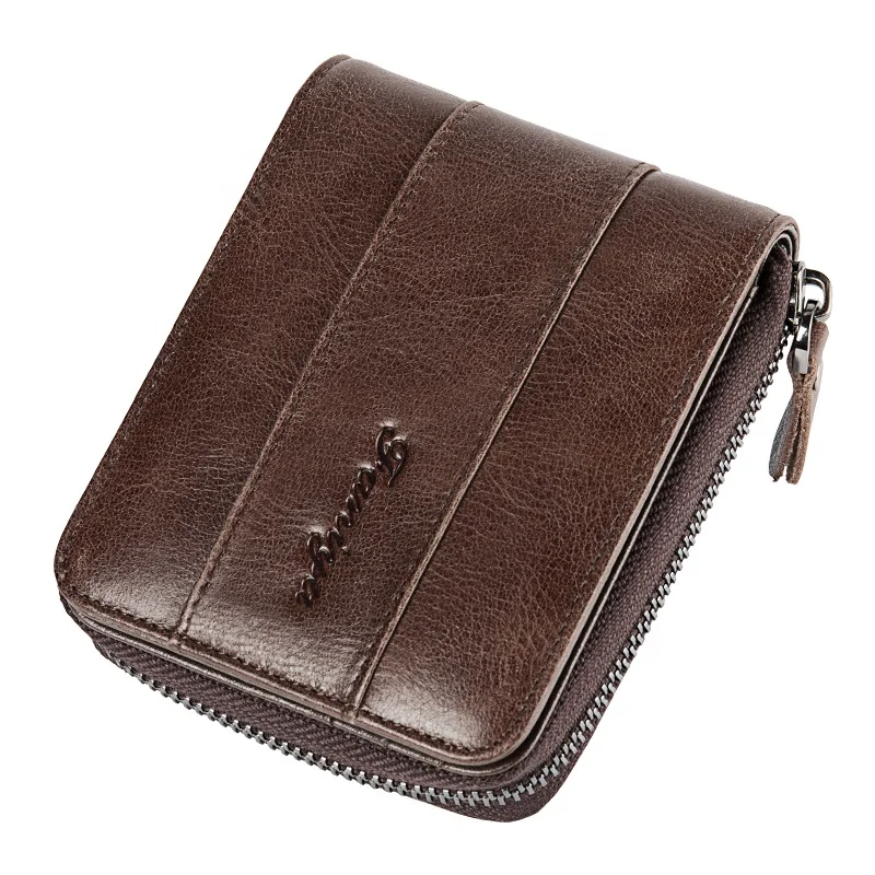 

wallets leather men Short 2021 Minimalist Brown RFID Blocking Casual carteras Purse billeteras monederos, Can be customized