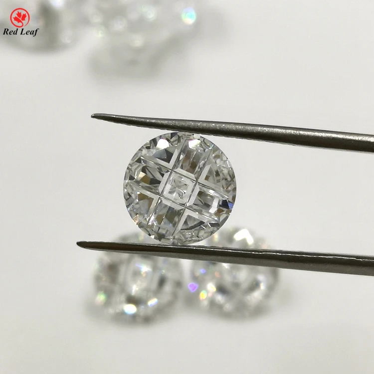 

Lab Created Loose Gemstone Special Nine cut CZ gems Round Brilliant Cut White Cubic Zirconia gemstone