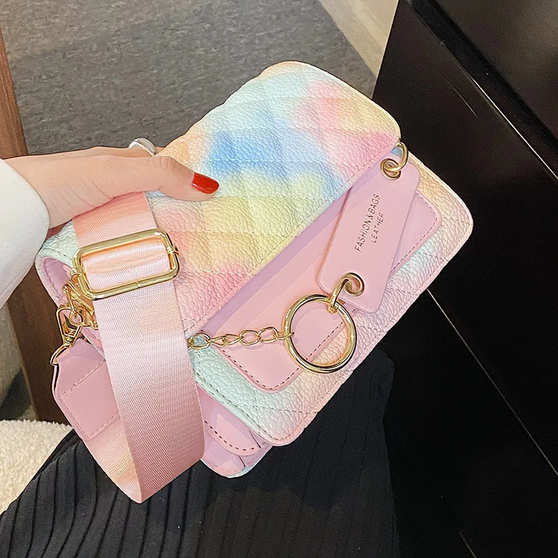 

JANHE 2022 bolsos mujer sac a main femme female Rainbow Girl Fashion Cute Shoulder beg women Purse And Handbag For Lady, 6 colours