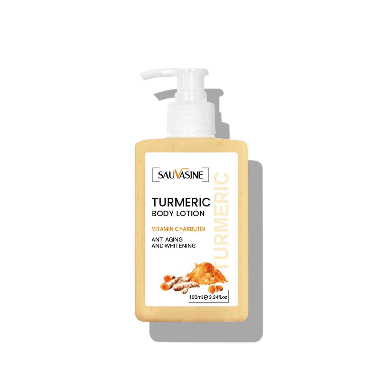 

Private Label OEM/ODM SAUVASINE Vegan Natural Turmeric Brightening Skin Care BODY LOTION Whitening cream