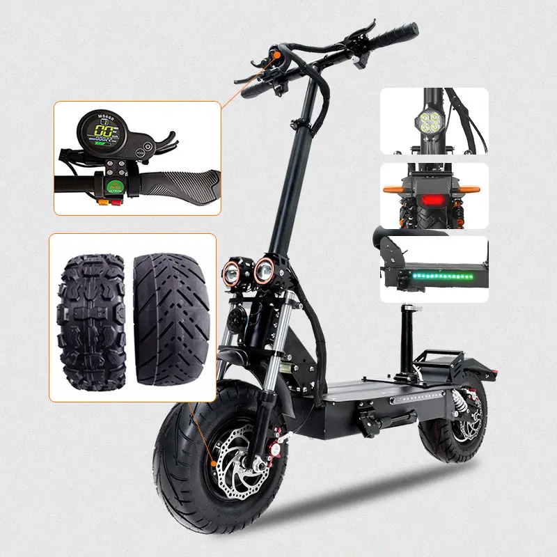 

High Quality Off Road 60v E-scooter For Adults 5600w Powfull Dual Motor Top Speed 90km/h Foldable electric adult scooter adults