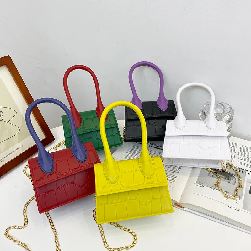 

2022 Boutiques Spring Summer fashion mini purse crocodile pattern small bag mini jelly bag chain shoulder messenger women bags
