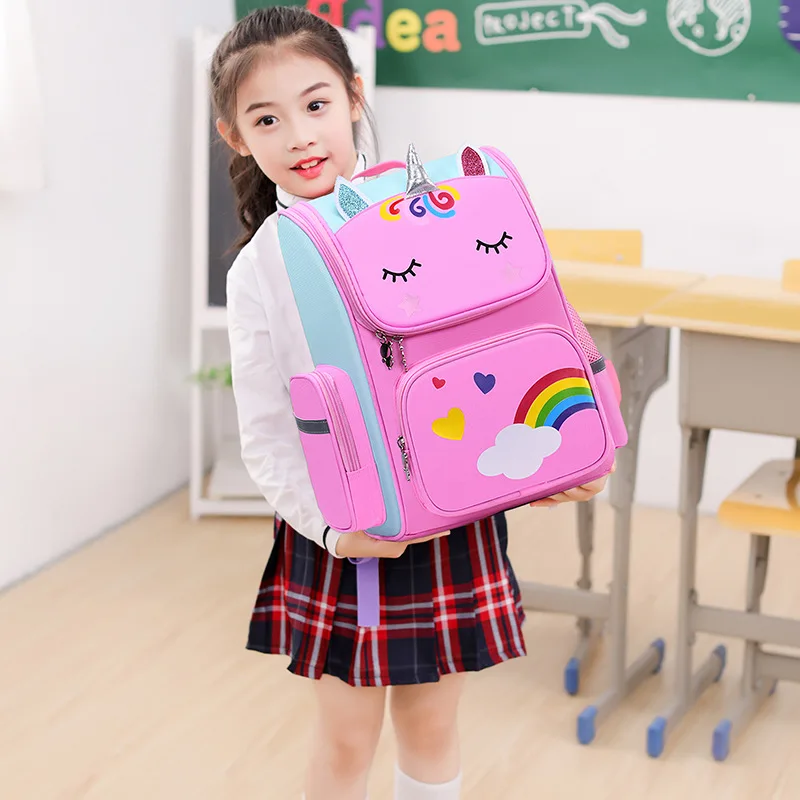 

Cartoon 3D Creative Unicorn Children School Bags Girls Sweet Kids School Backpack Lightweight Waterproof Primary Schoolbags