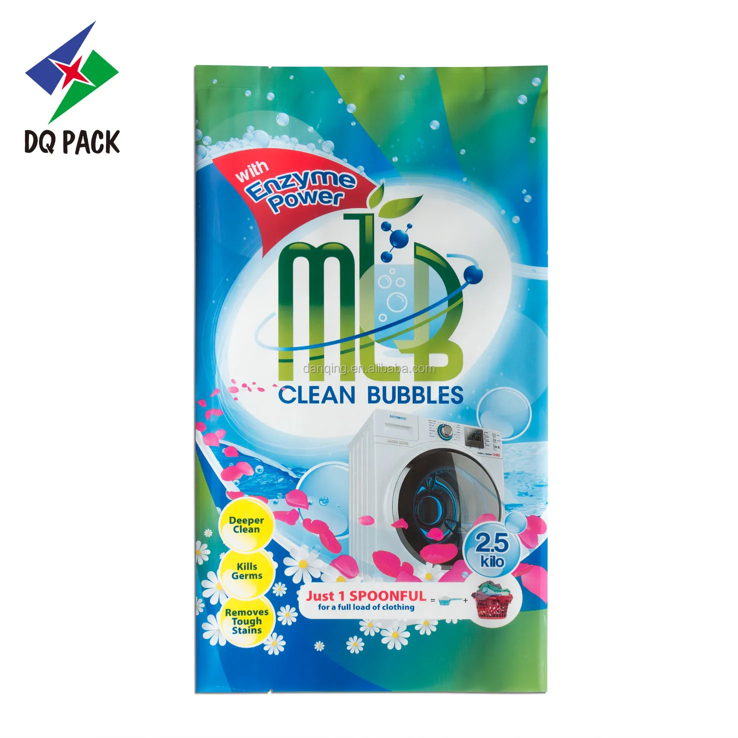 DQ PACK Customized Washing Powder Bag Center Sealing Bag