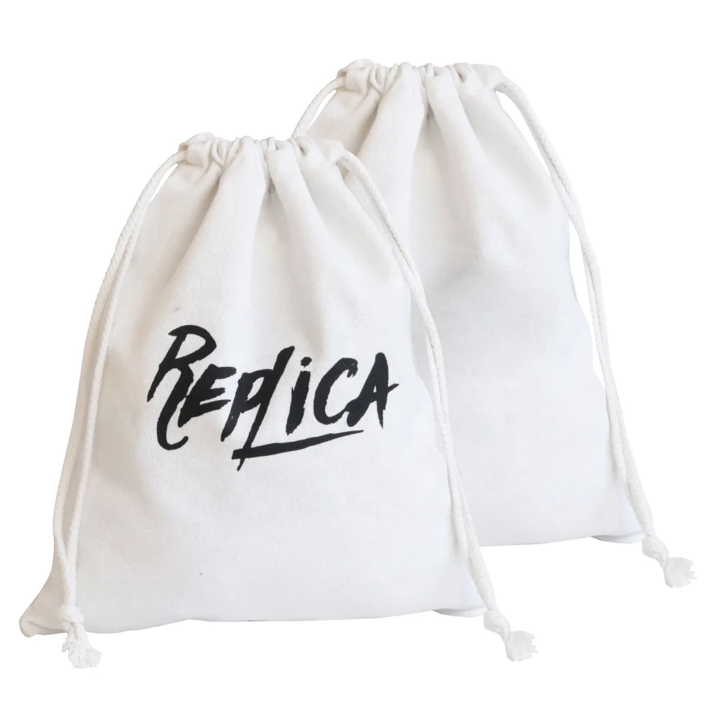 

Custom eco friendly organic white cotton muslin linen drawstring bag for hats caps clothing handbag shoes packaging dust pouch