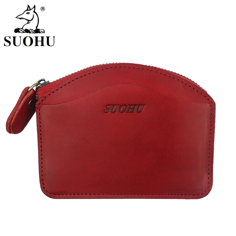 

Suohu Fashion Leather Wallet Rfid Card Holder Custom Logo Genuine Leather Credit Card Holder, Customized color