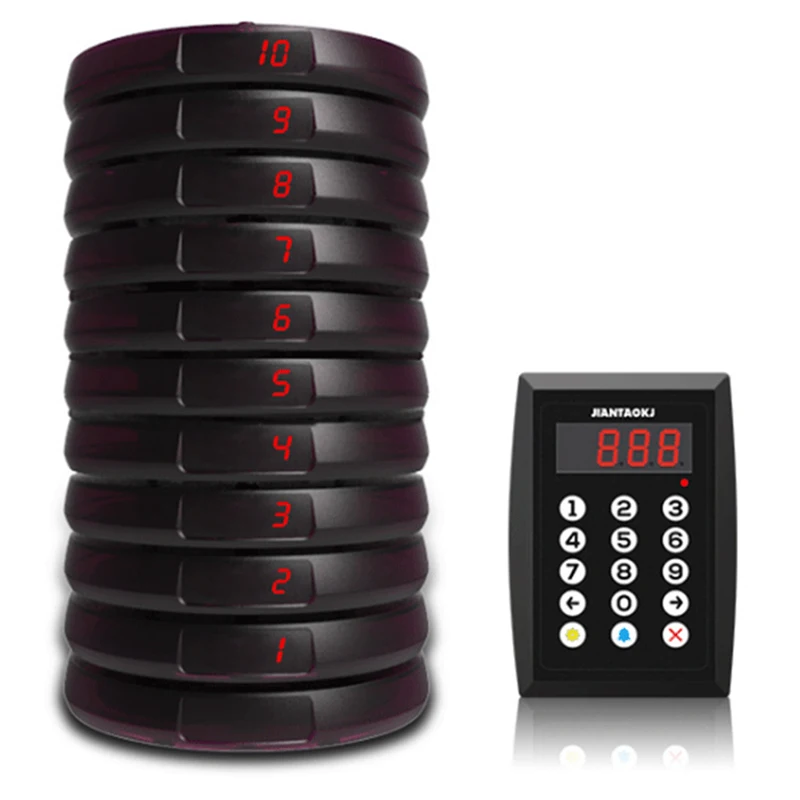

New Big Size Wireless Restaurant Guest Food Pager, Brown