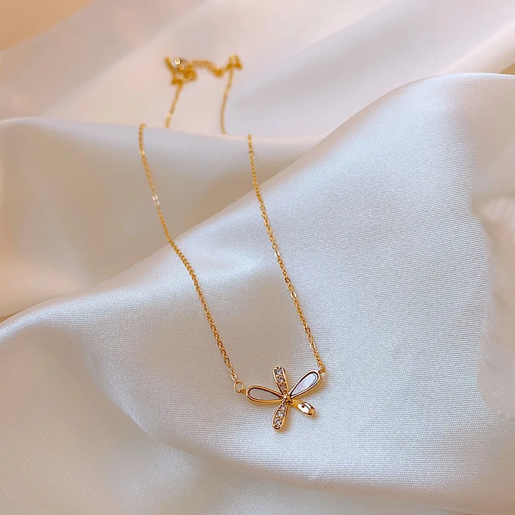 

2020 fashion crystal flower jewelry necklaces girls
