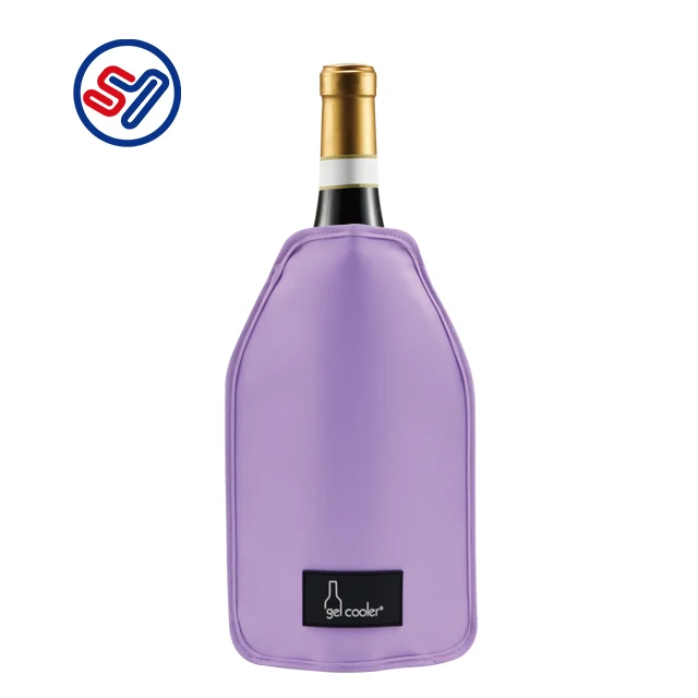 

Excellent delivery gel wine bottle sleeve cooler good seller wine chilling sleeve with elastic band nice experience beer bottle, Purple or customized