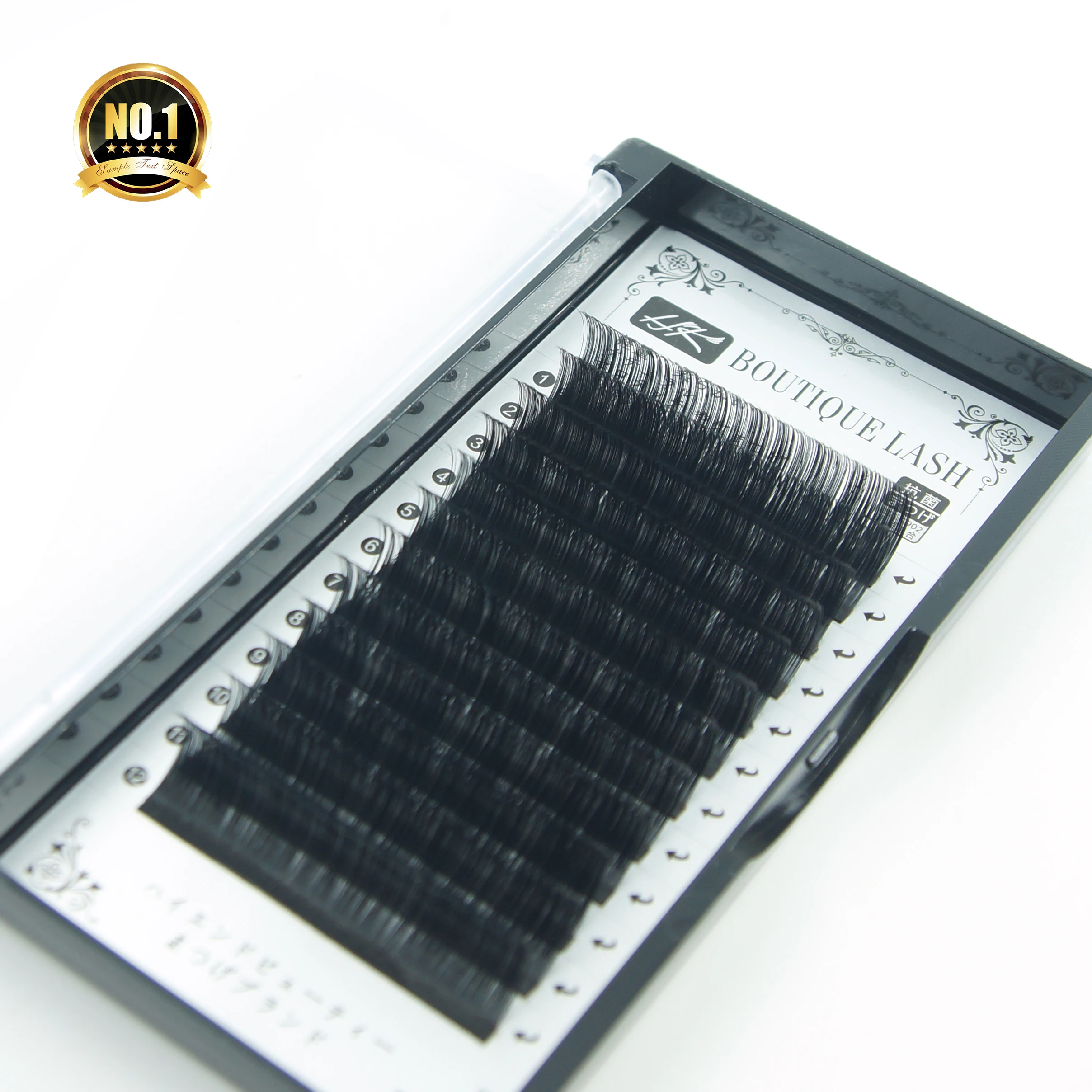 

OEM J B C D D+ Curl 8-15mm Mixed Tray, Easy to Pick, Long Retention Time Extension Eyelash, Black