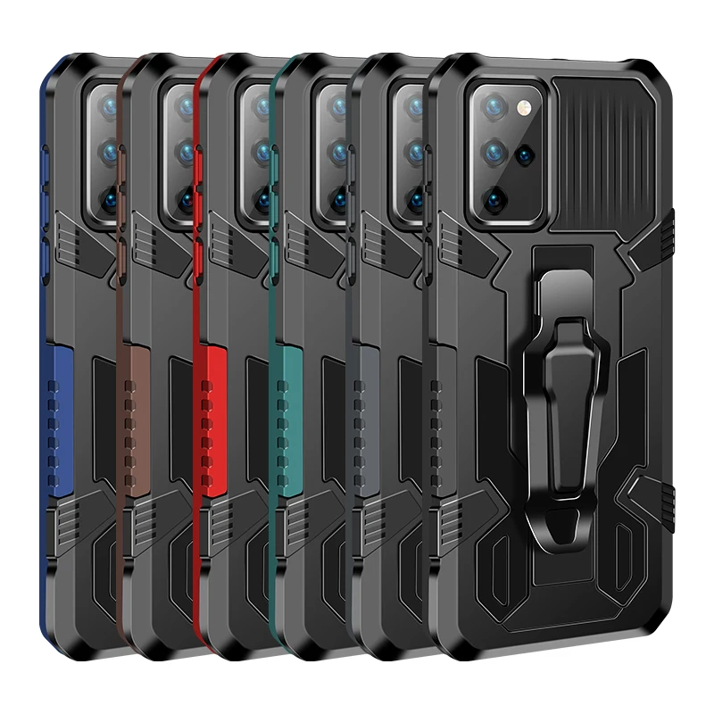 

Shockproof Armor Case For Samsung Galaxy S20 FE M51 A21s A51 A71 A12 A32 A52 A02 A22 Note 20Ultra Kickstand Belt Clip Back Cover, 6 colors