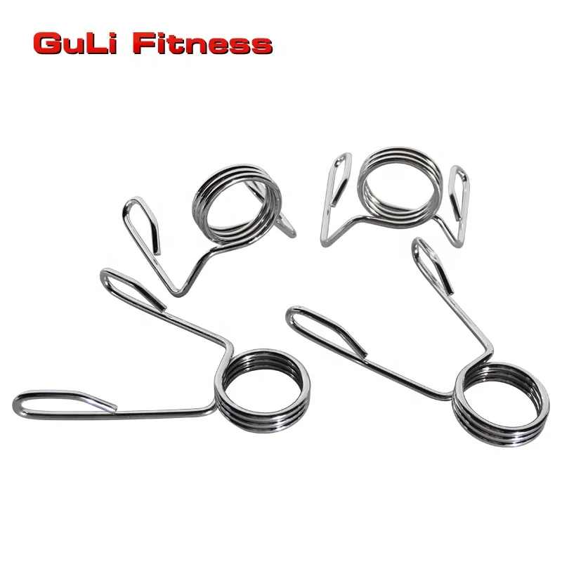 

Guli FItness 1/2 Inch Spring Barbell Locking Collars Weight Bar Plate Locks Collar Clips 25/28/30/50mm OB Barbell Clamps, Silver